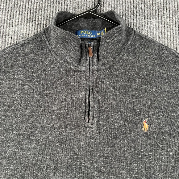 Polo Ralph Lauren Other - Polo Ralph Lauren Sweater Mens 2XL XXL Gray Long Sleeve Mock Neck Flesh Pony